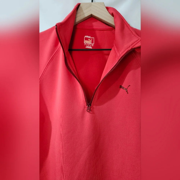 PUMA Women's 1/4 Zip‎ Jacket Size Small Coral Dry Cell Pullover Workout Train - Picture 6 of 9